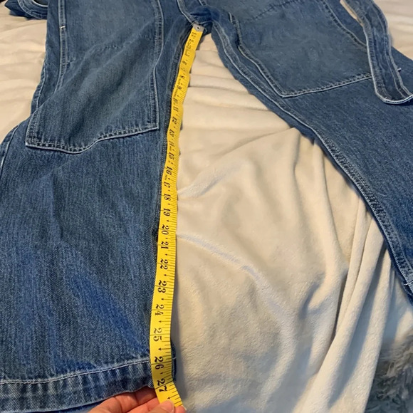 Etica size small zip front zeta denim jumpsuit carpenter cimarron color blue - Picture 11 of 15